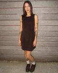 vintage brown mini dress