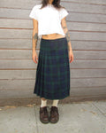 vintage wool plaid skirt