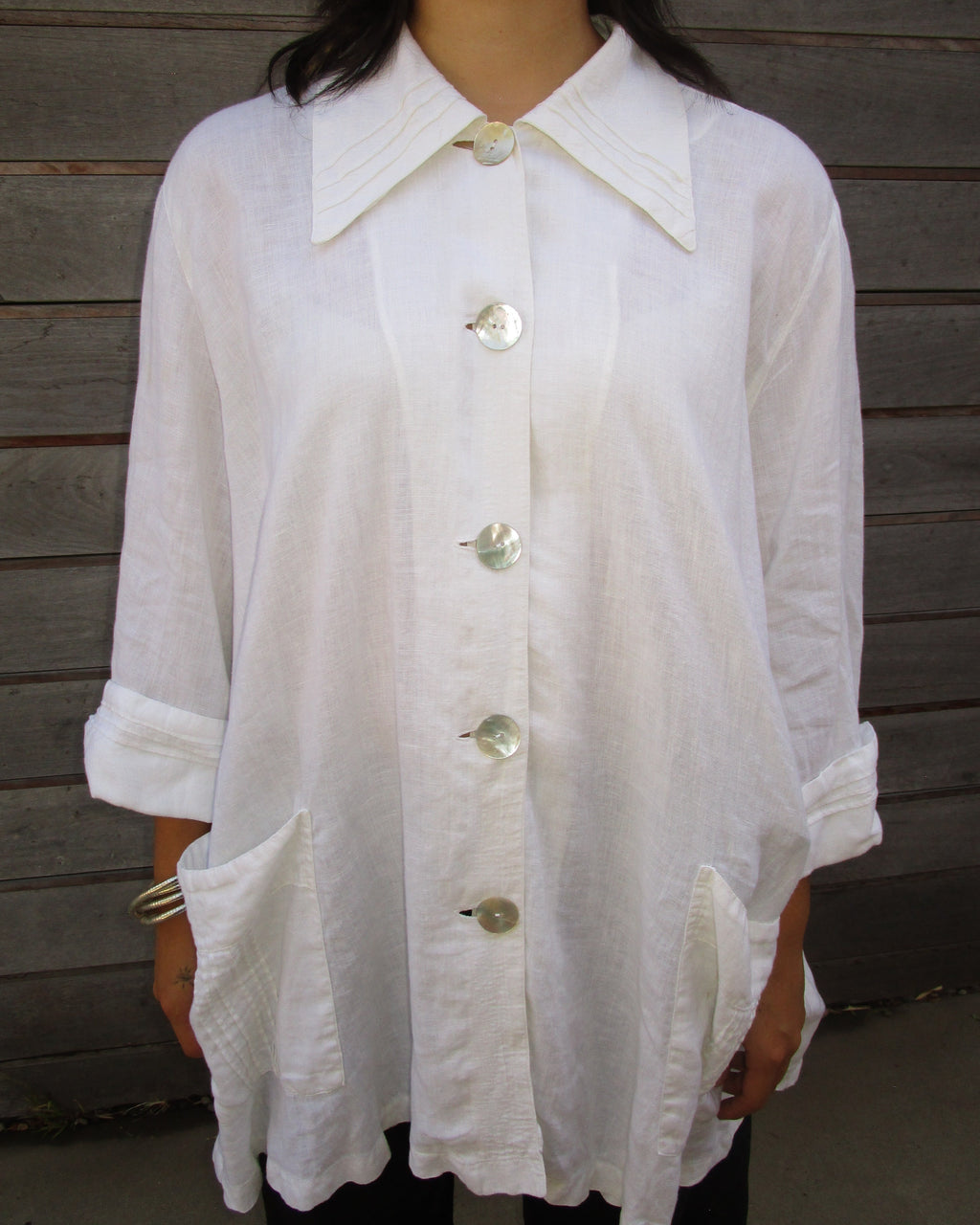 Linen button down