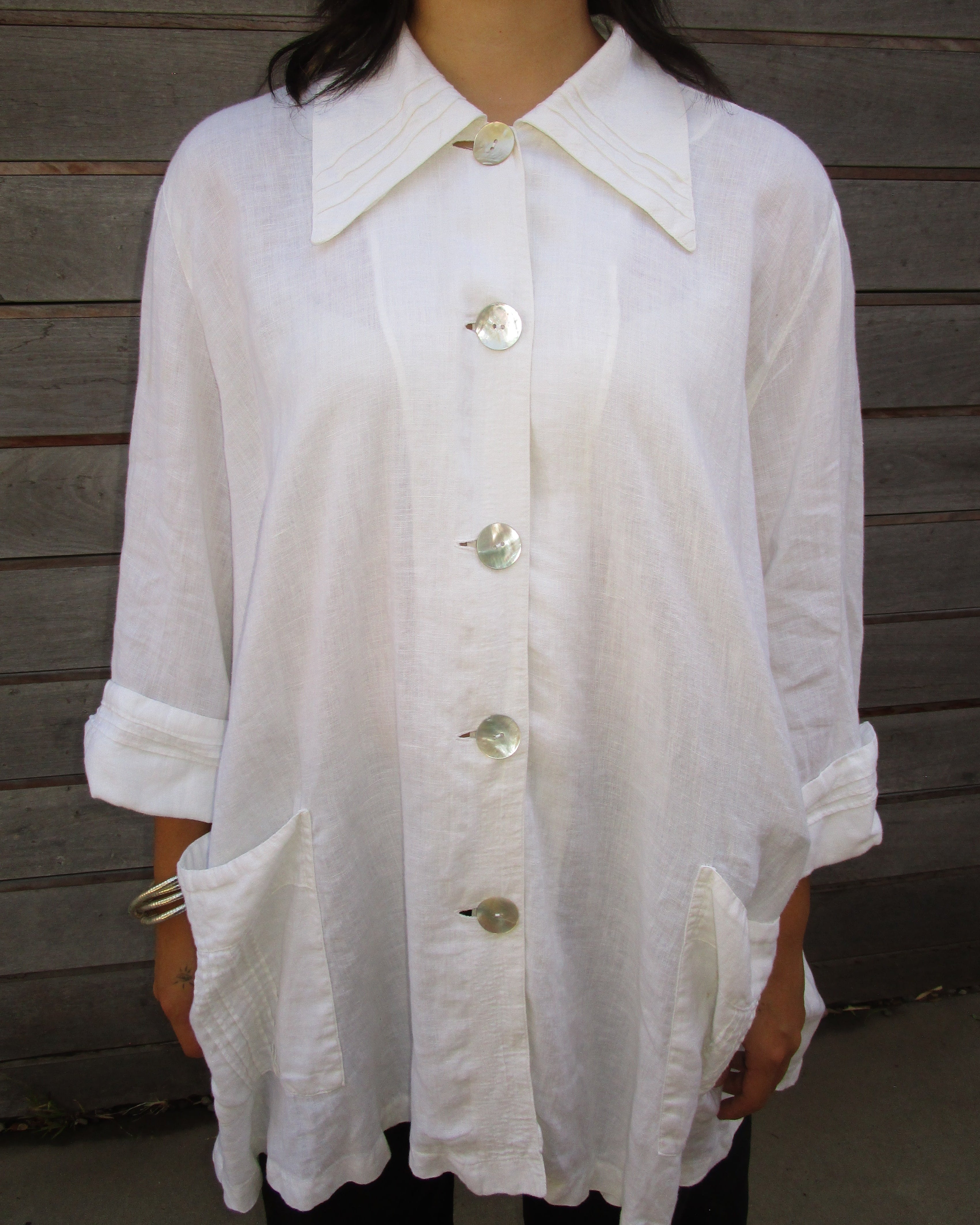 Linen button down