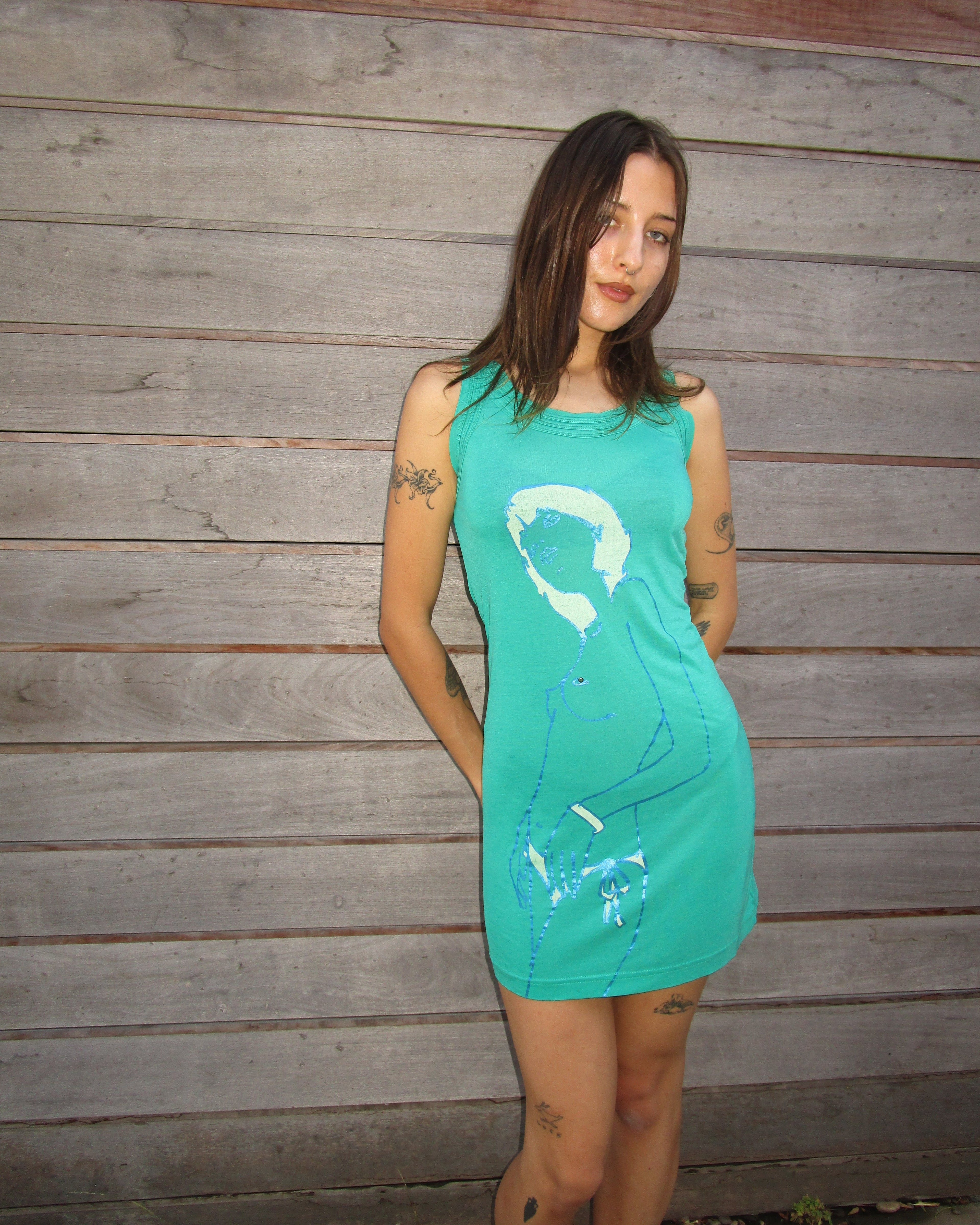 y2l green lady dress
