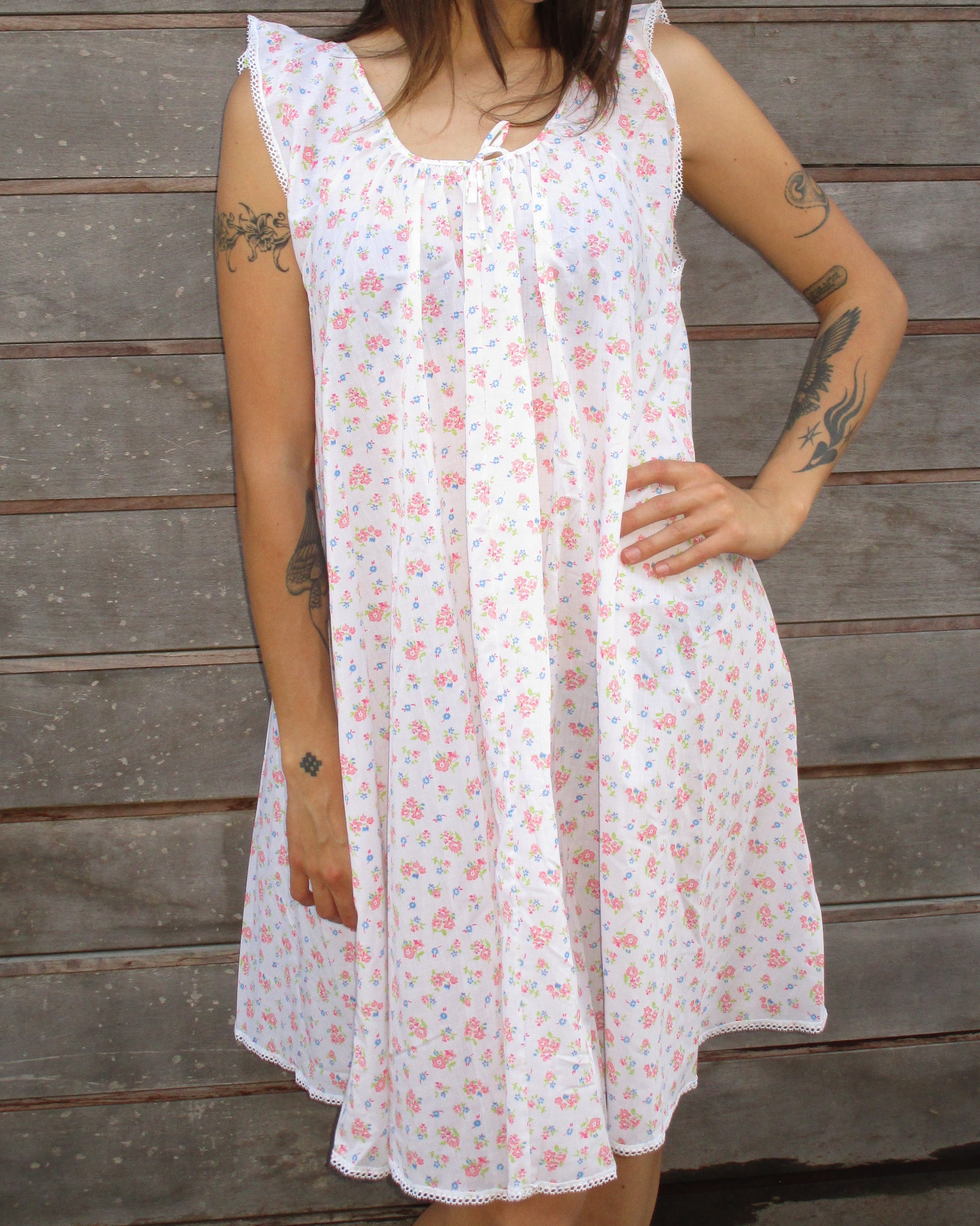 1960s floral nightgown