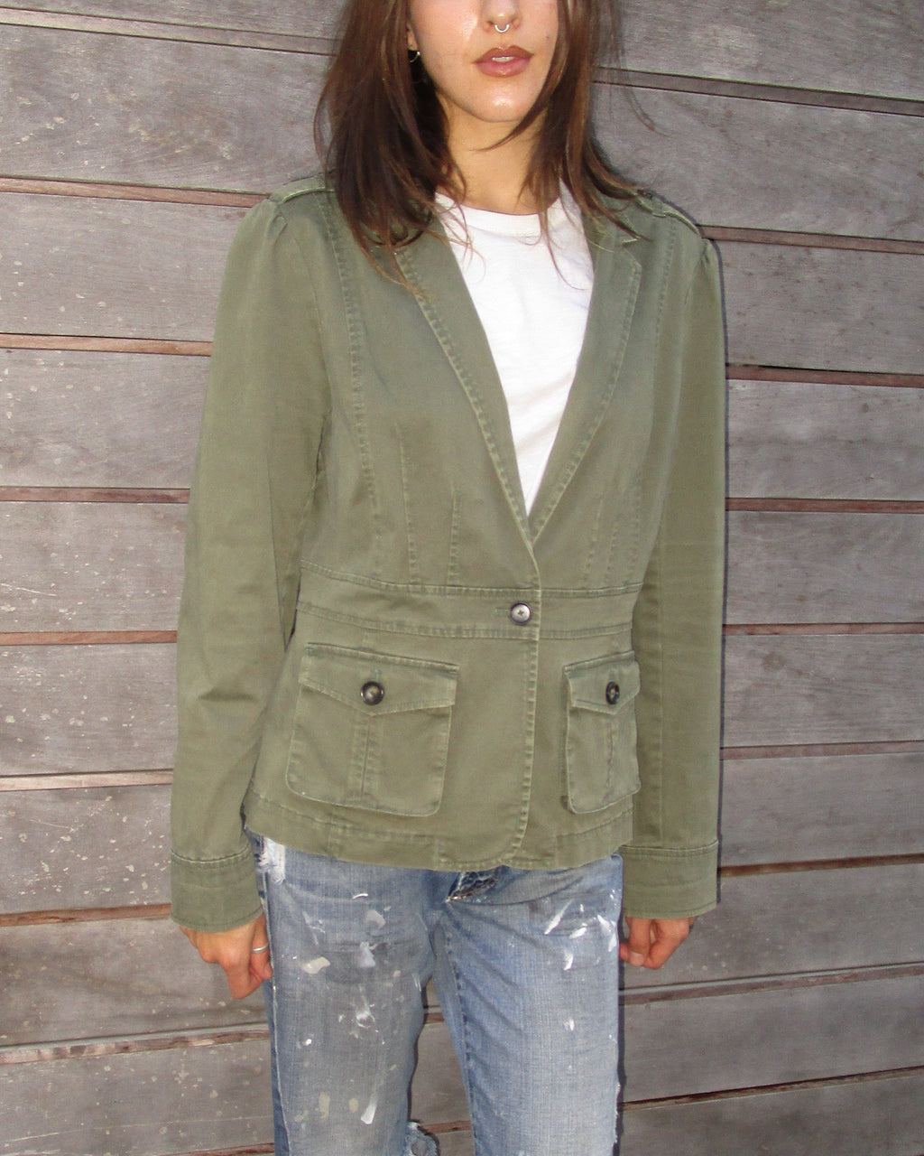 green cargo jacket