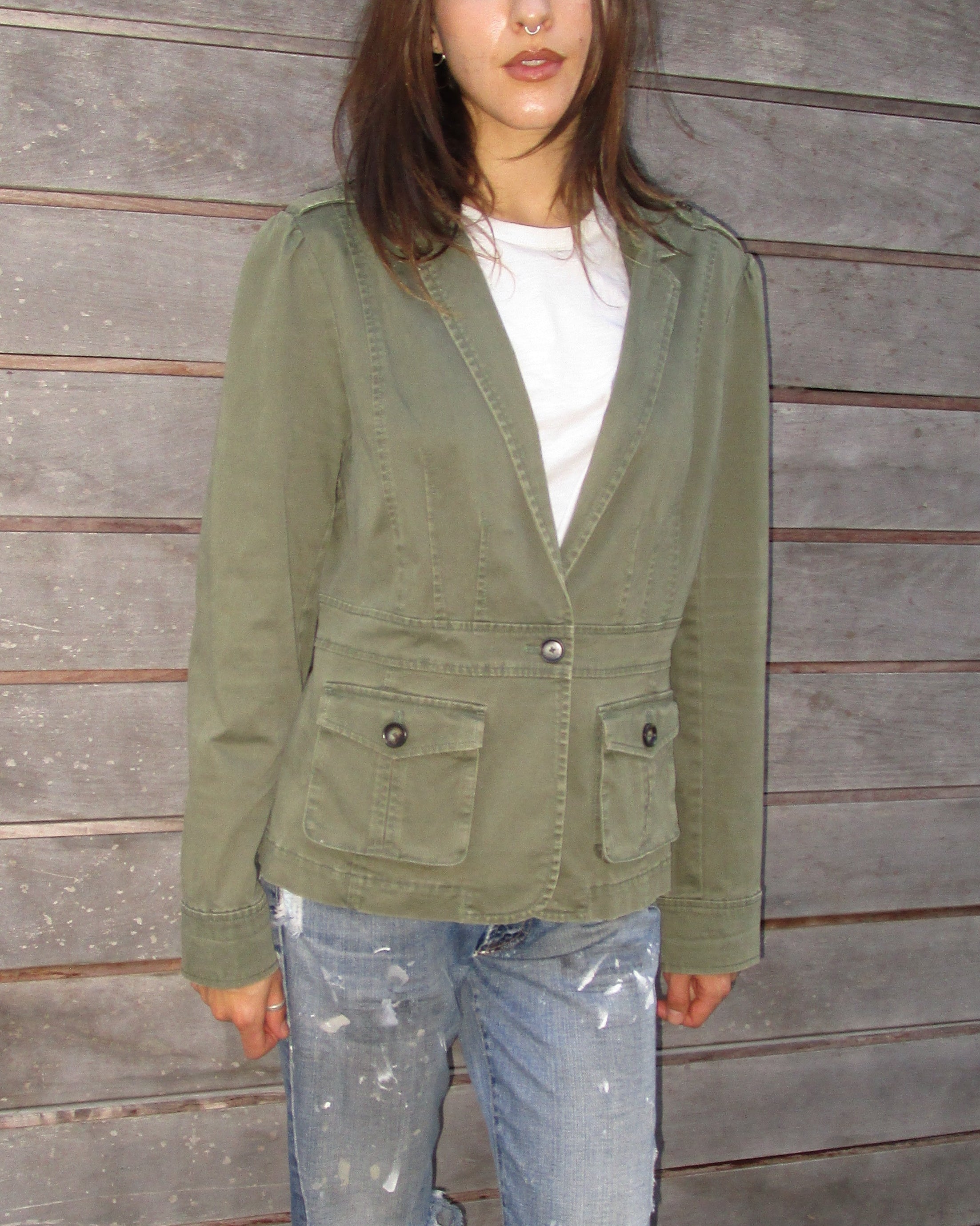 green cargo jacket