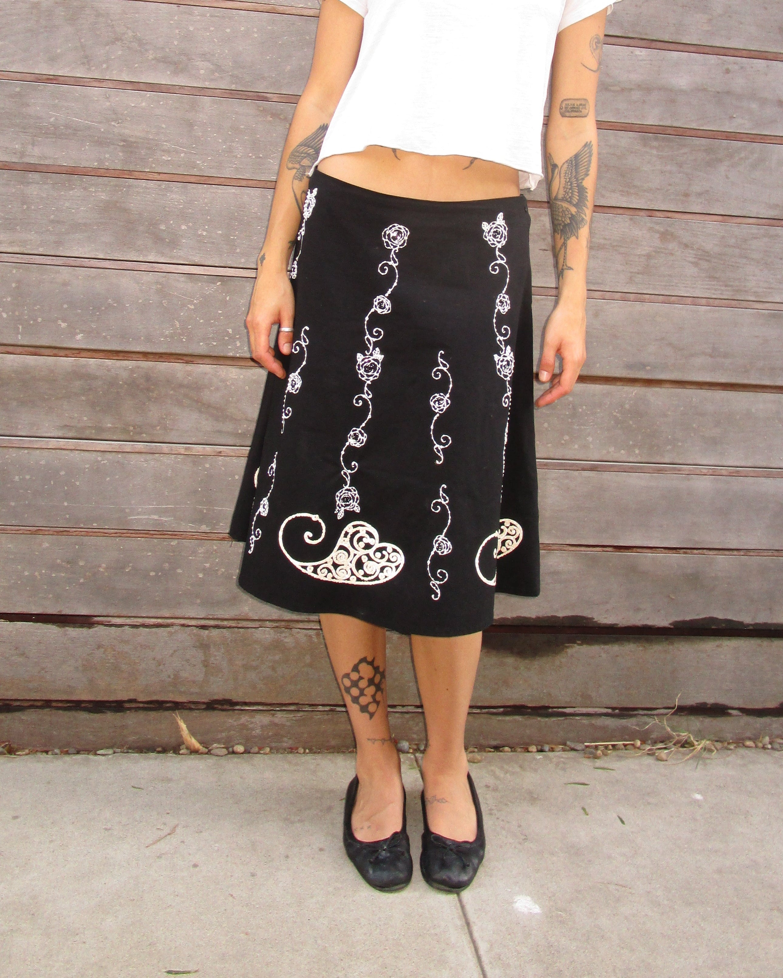 y2k beaded sequin midi skirt