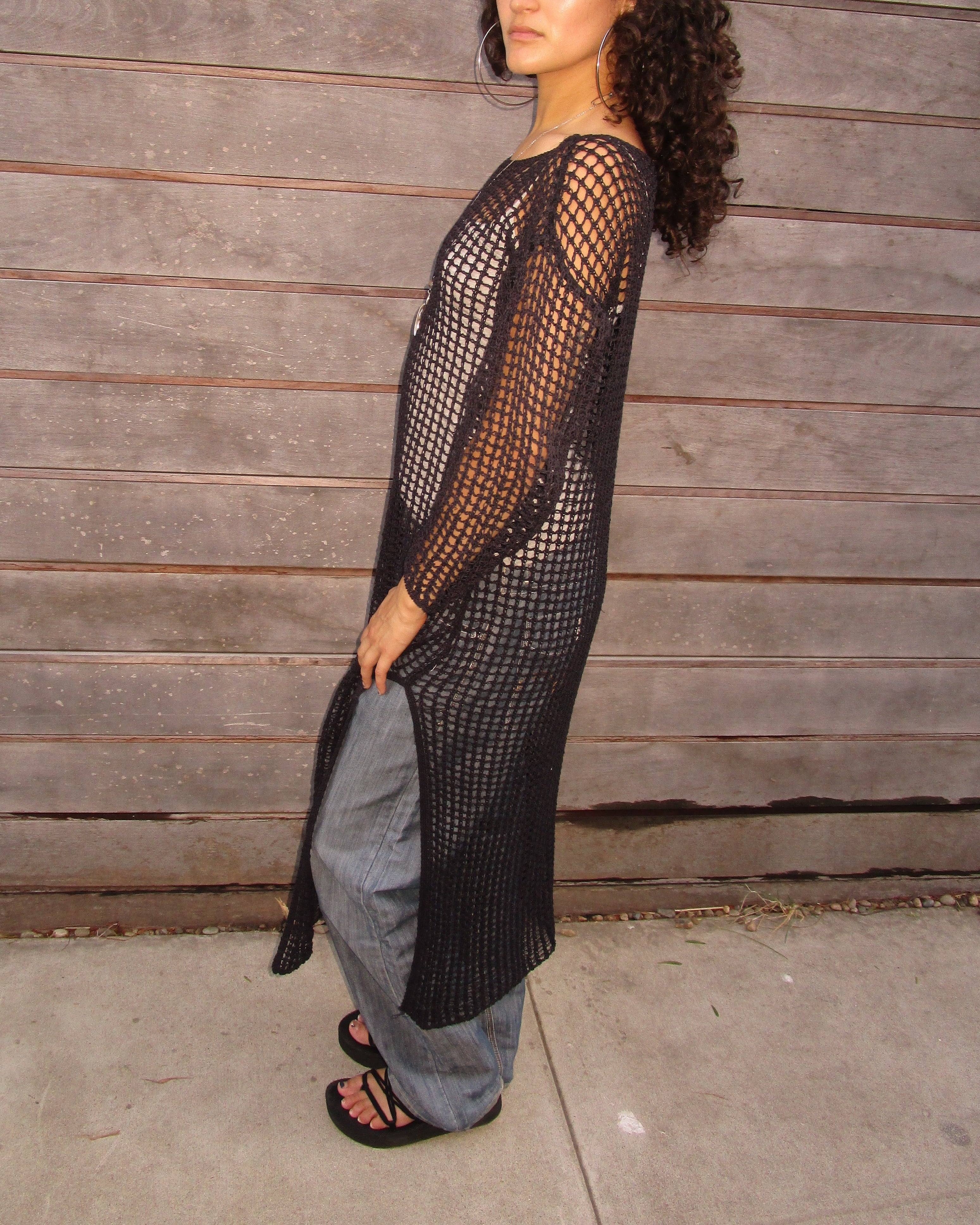 crochet net dress