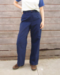70s blue wide leg sailor pants