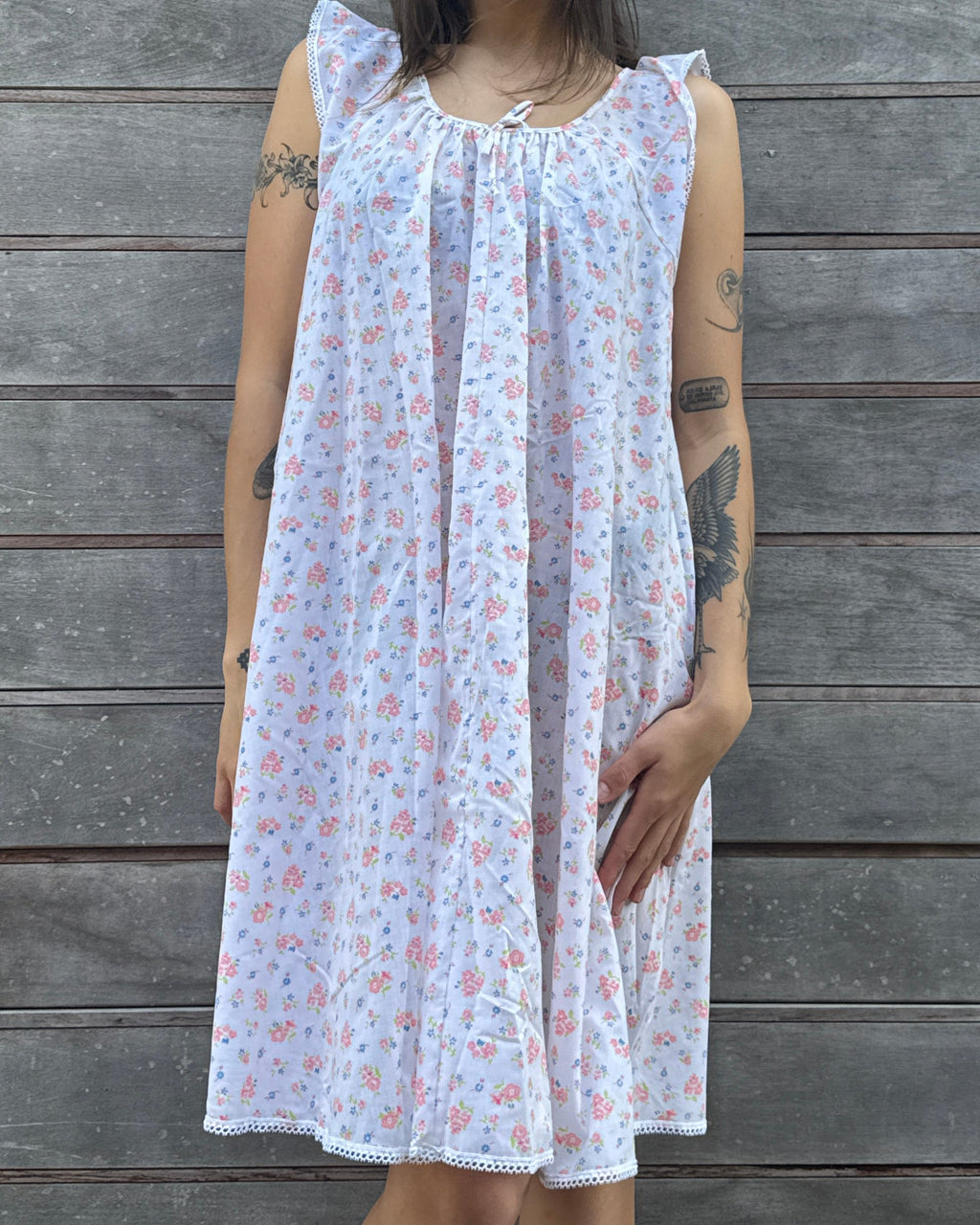 1960s floral nightgown
